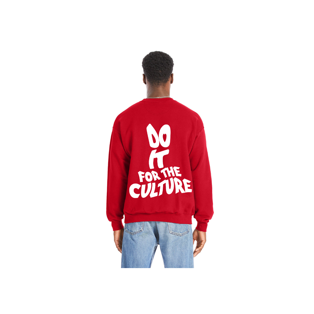 Do It For The Culture Sweatshirt In The Red Colorway