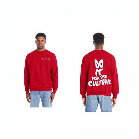 Do It For The Culture Sweatshirt In The Red Colorway