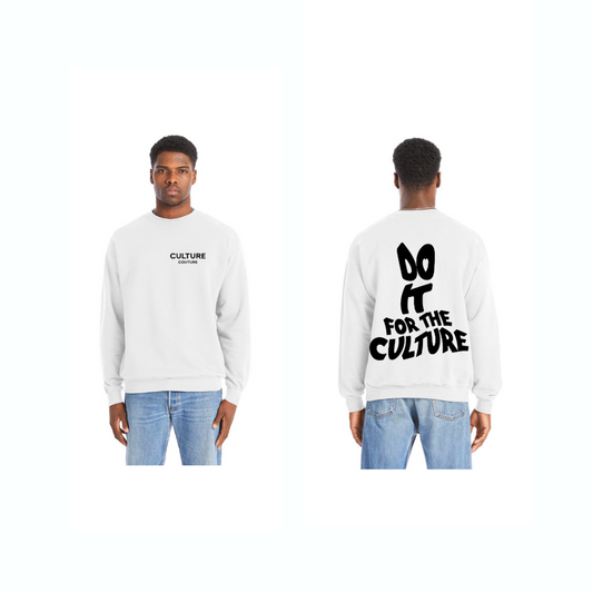 Do It For The Culture Sweatshirt In The White Colorway